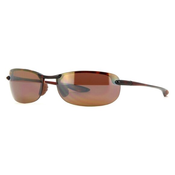 New MAUI JIM Makaha Havana Polarised Semi Rimless Rectangle H405 10 Sunglasses W - Picture 1 of 4